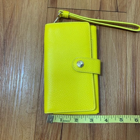 Coach Crossgrain Leather Phone Clutch Wristlet - Picture 12 of 13